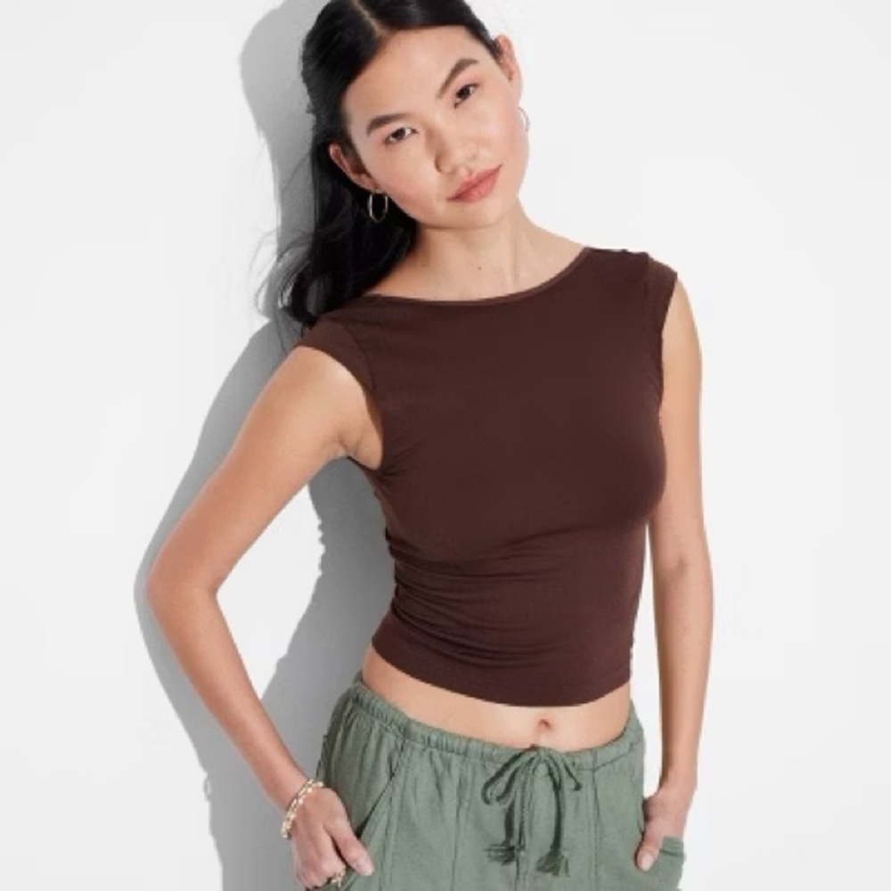 Wild Fable Cap Sleeve Seamless Jersey T-Shirt
